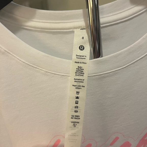 NWT Formula 1 Miami lululemon love crew shirt. Size 8. Collector item! F1 - Picture 5 of 10